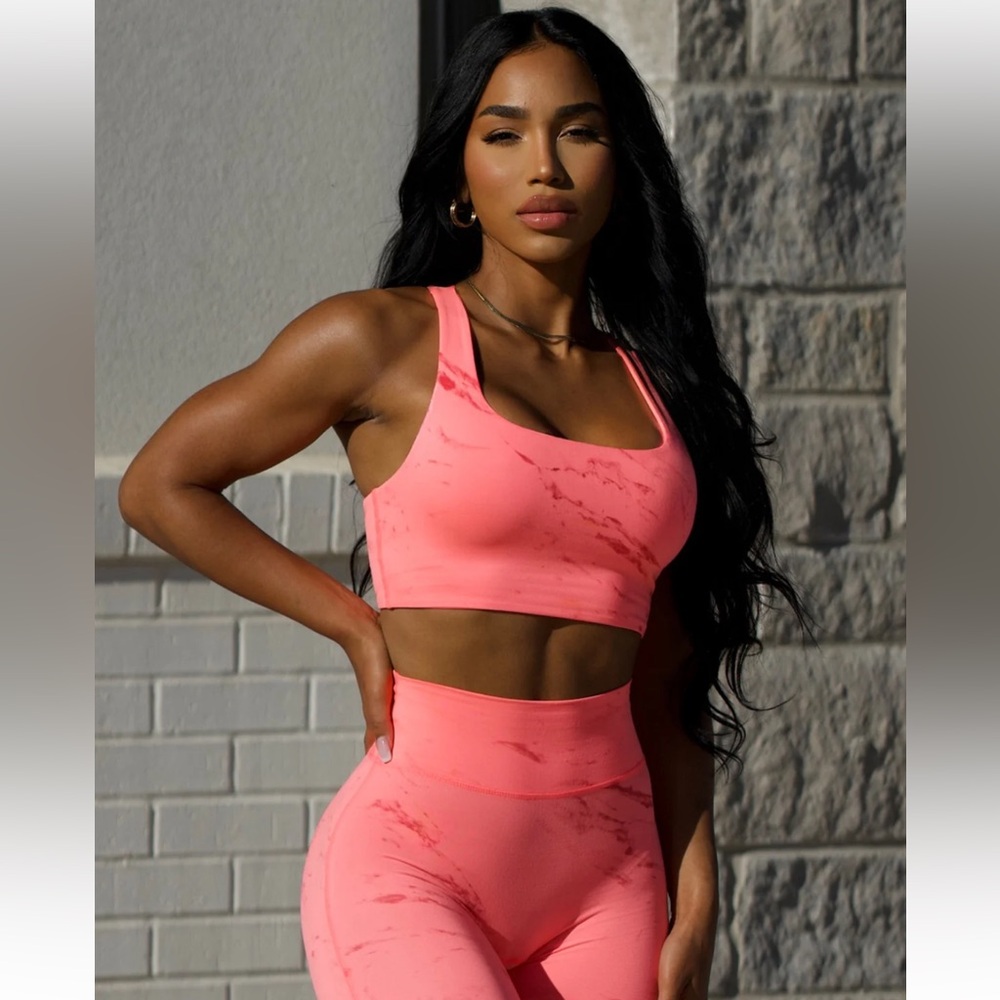 Bombshell Sportswear Coral Pink Sports Bra